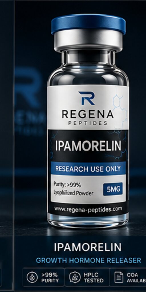 Ipamorelin research peptide reference vial