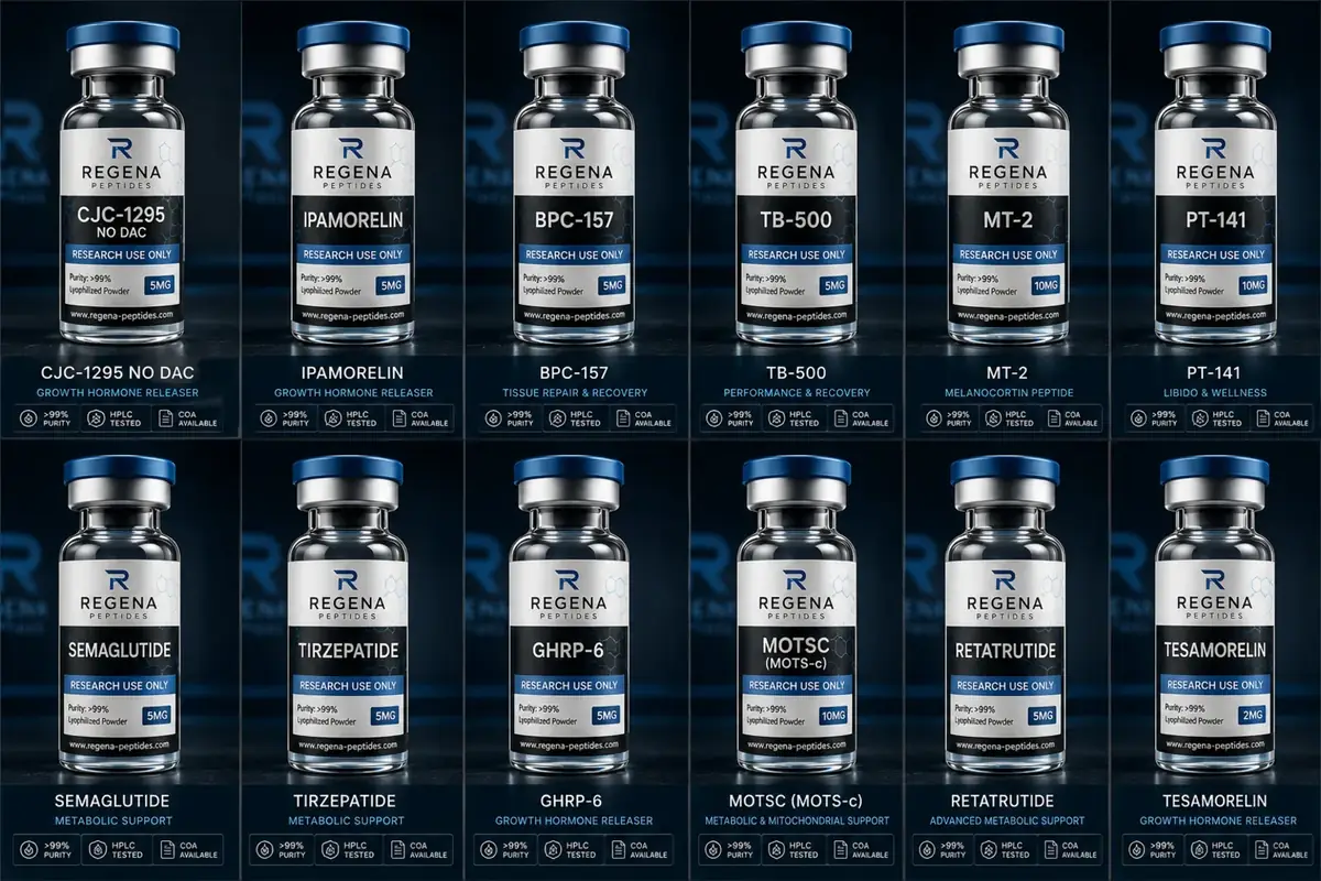 Full peptide research vial library