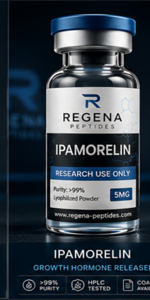Ipamorelin research peptide reference vial